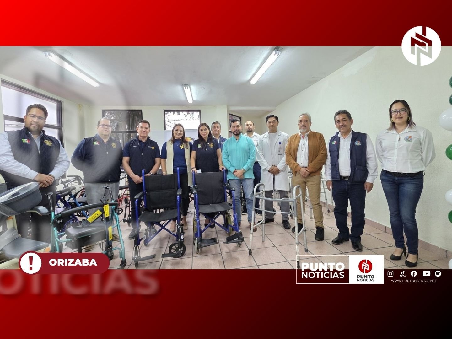 Club Rotario del Valle de Orizaba entrega equipo ortopédico a hospitales de la región