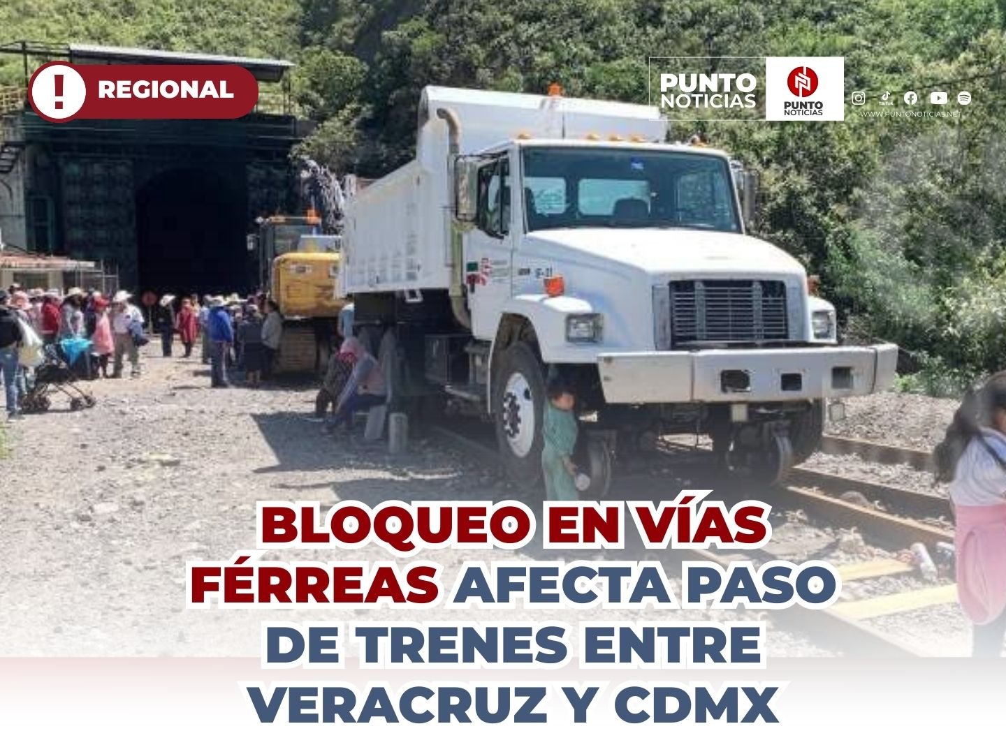 Bloqueo en vías férreas afecta paso de trenes entre Veracruz y CDMX