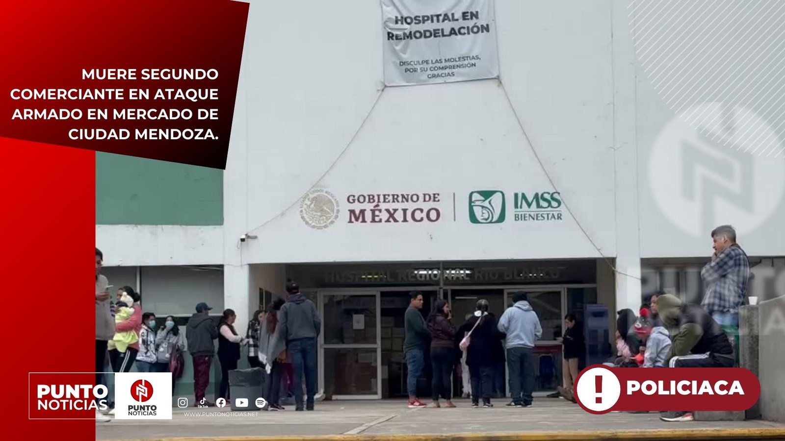 MUERE SEGUNDO COMERCIANTE EN ATAQUE ARMADO EN MERCADO DE CIUDAD MENDOZA.