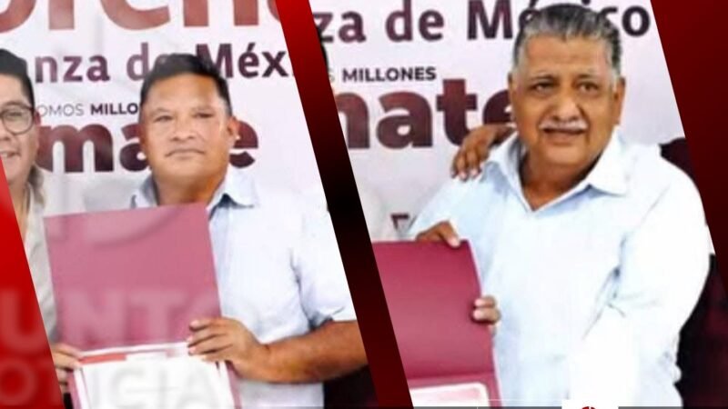 Exalcaldes Ramiro Páez y Salvador Montalvo recibieron constancia como candidatos de MORENA