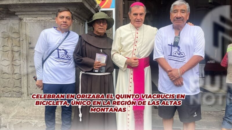 Celebran en Orizaba el Quinto Viacrucis en Bicicleta, único en la región de las Altas Montañas