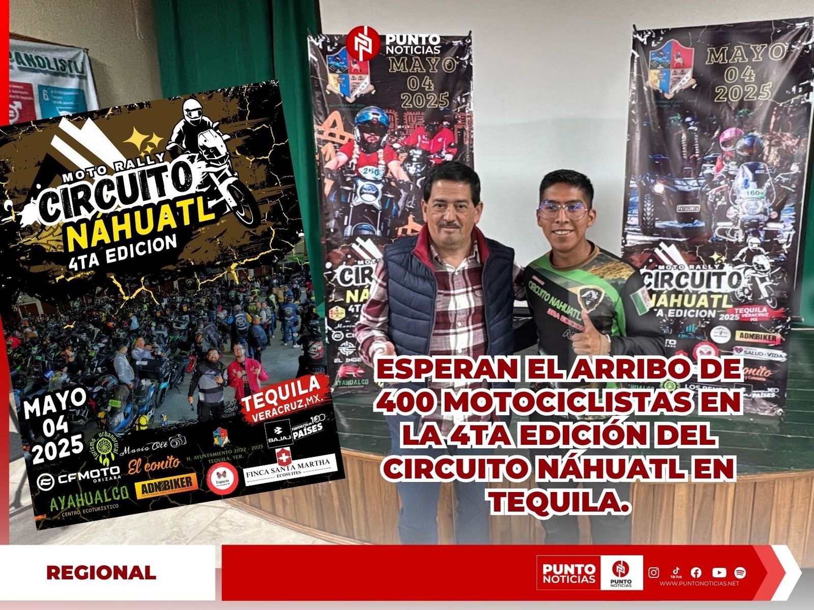ESPERAN EL ARRIBO DE 400 MOTOCICLISTAS EN LA 4TA EDICIÓN DEL CIRCUITO NÁHUATL EN TEQUILA.
