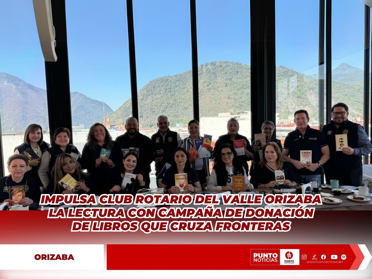 Impulsa Club Rotario del Valle Orizaba la lectura con campaña de donación de libros que cruza fronteras