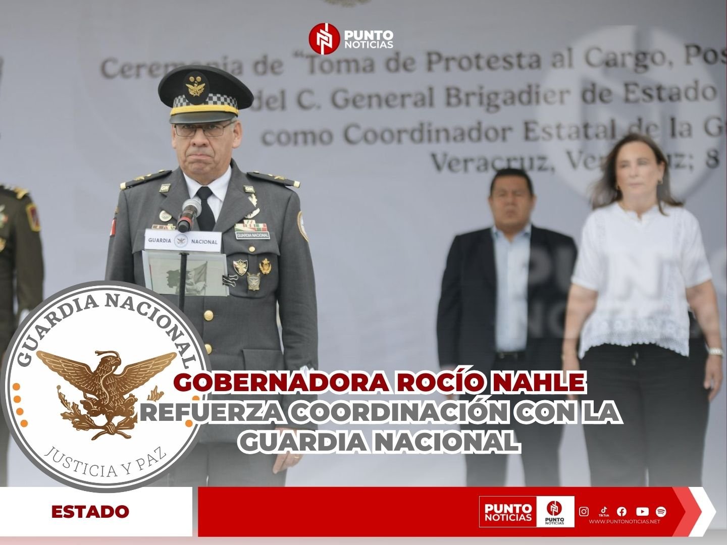 Gobernadora Rocío Nahle refuerza coordinación con la Guardia Nacional