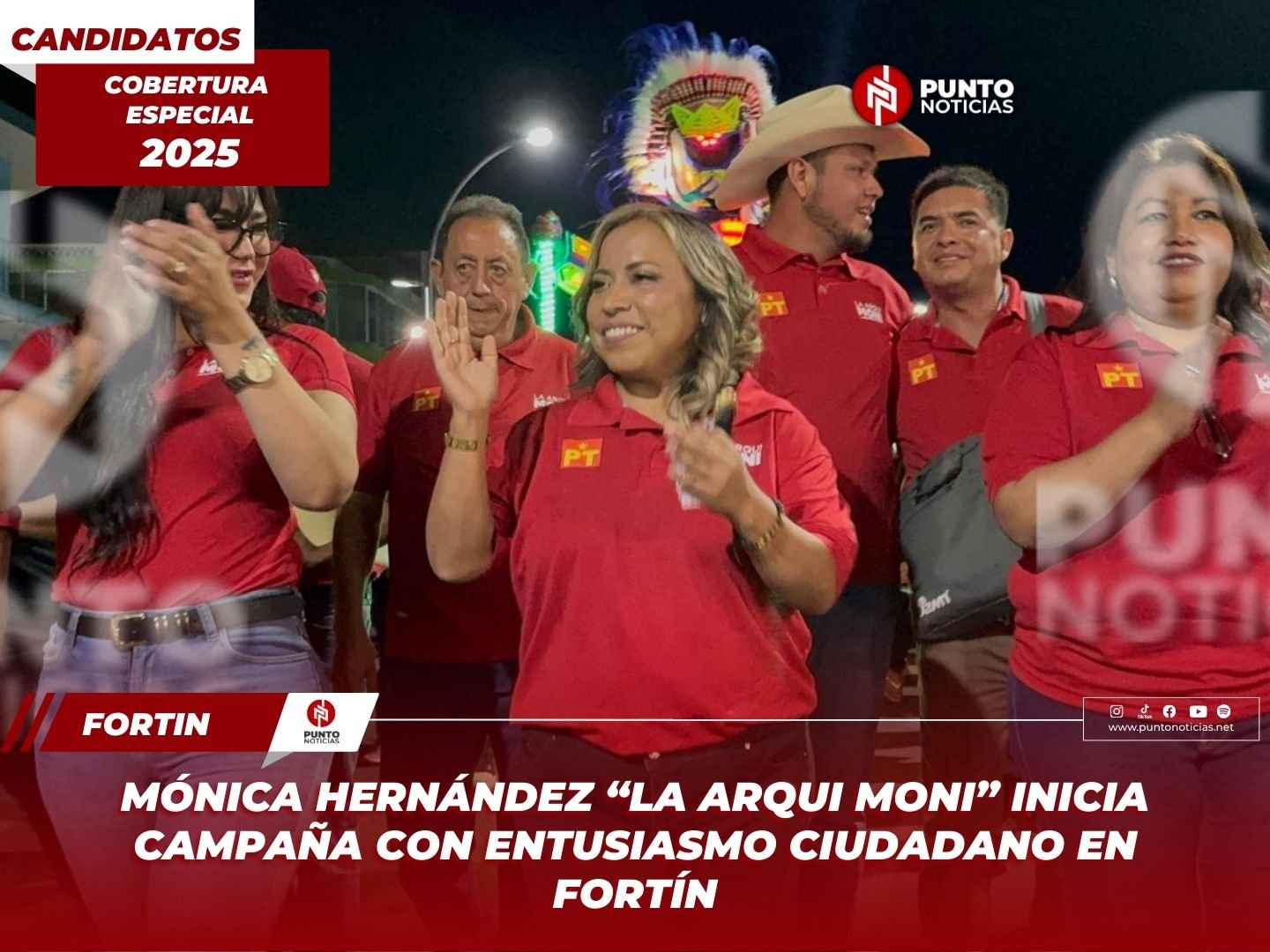 Mónica Hernández “La Arqui Moni” inicia campaña con entusiasmo ciudadano en Fortín