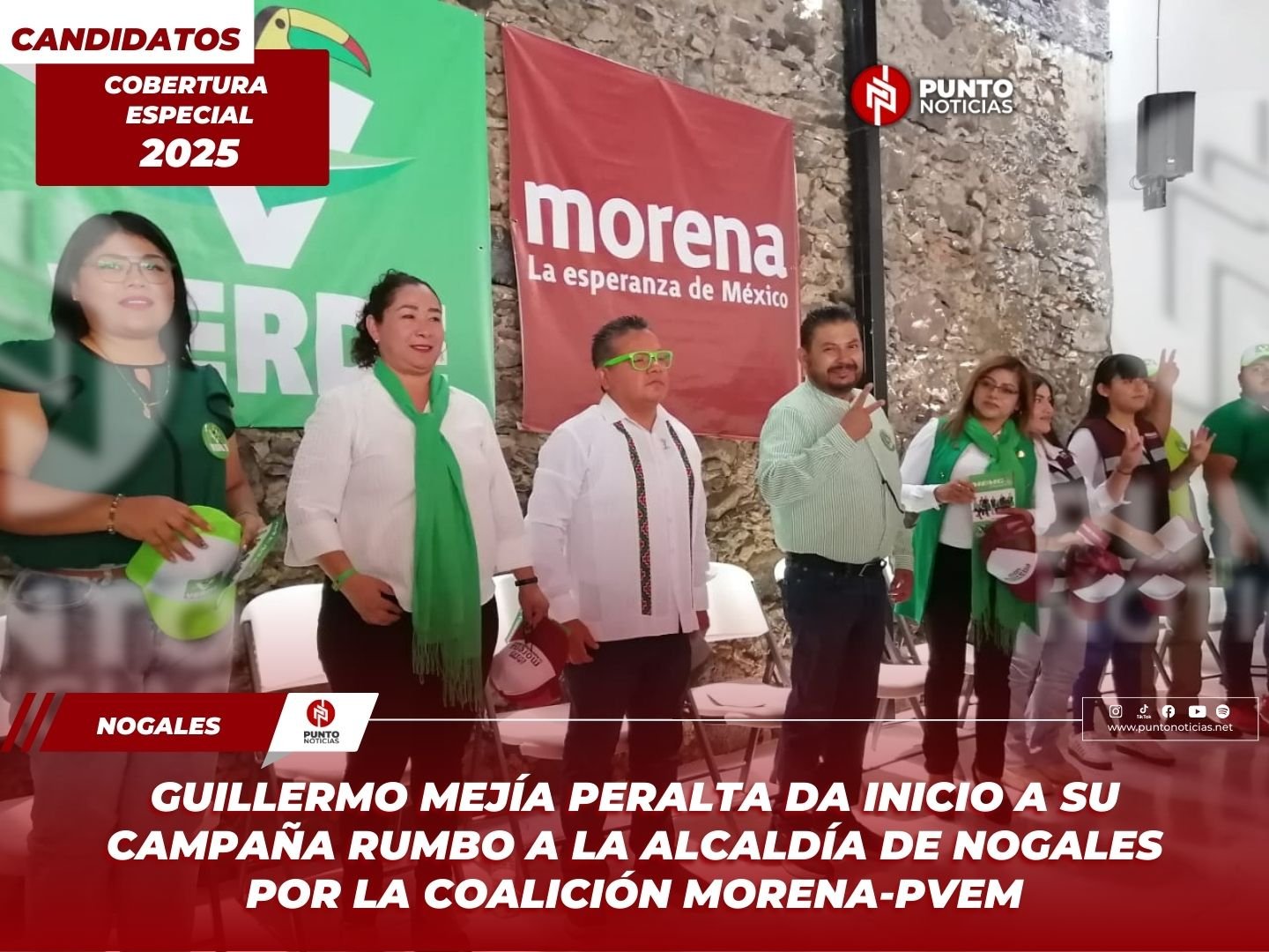 Guillermo Mejía Peralta da inicio a su campaña rumbo a la alcaldía de Nogales por la coalición Morena-PVEM