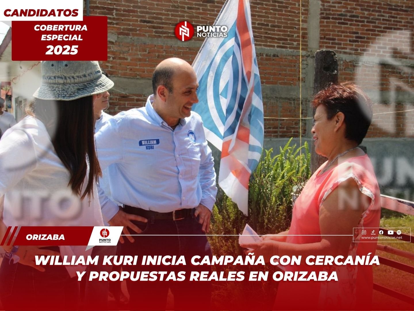 William Kuri inicia campaña con cercanía y propuestas reales en Orizaba
