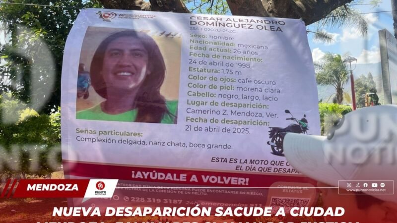 Nueva desaparición sacude a Ciudad Mendoza; familiares claman por justicia