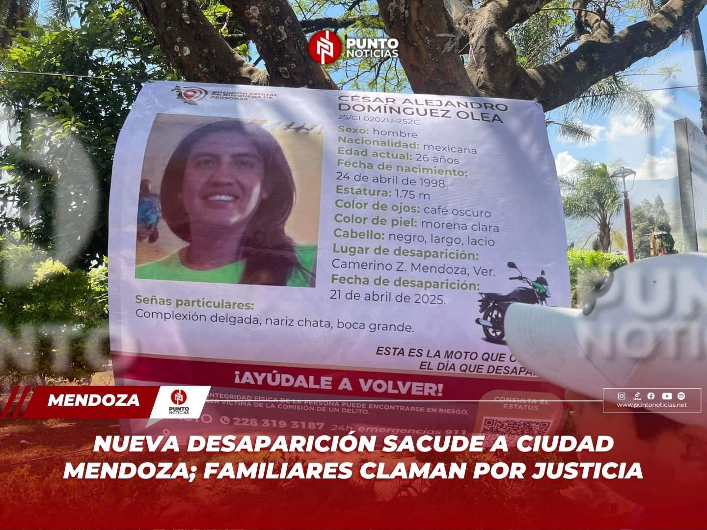 Nueva desaparición sacude a Ciudad Mendoza; familiares claman por justicia