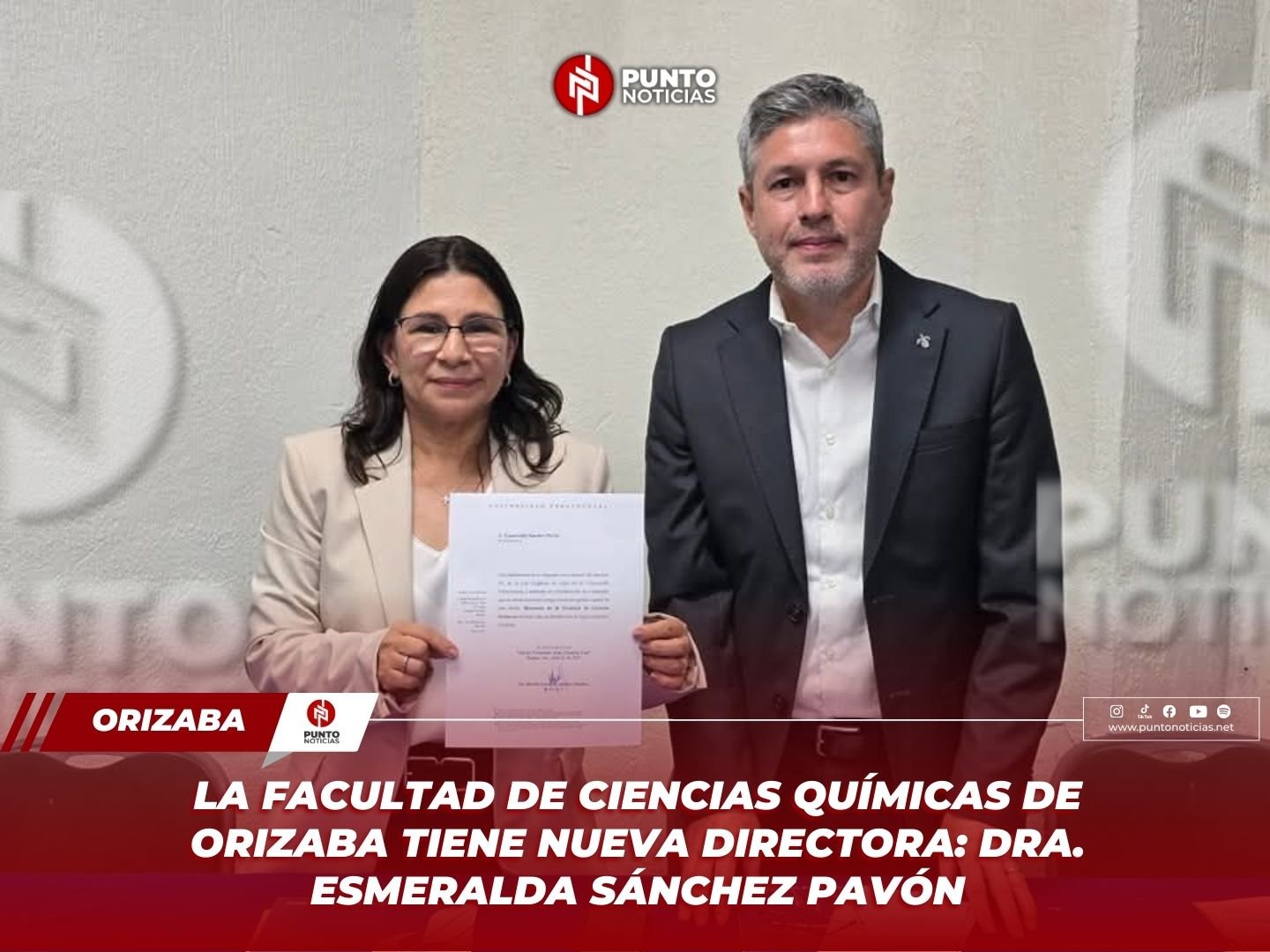 La Facultad de Ciencias Químicas de Orizaba tiene nueva directora: Dra. Esmeralda Sánchez Pavón