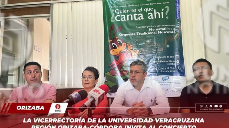 La Vicerrectoría de la Universidad Veracruzana región Orizaba-Córdoba invita al concierto infantil “¿Quién es el que canta ahí?”