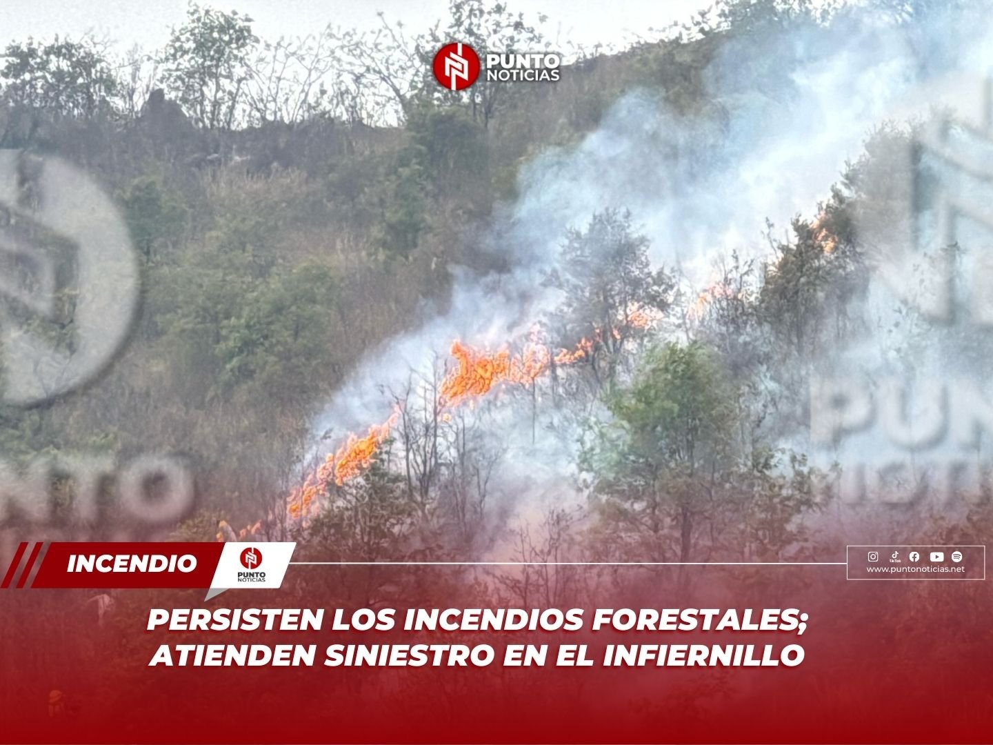 Persisten los incendios forestales; atienden siniestro en El Infiernillo