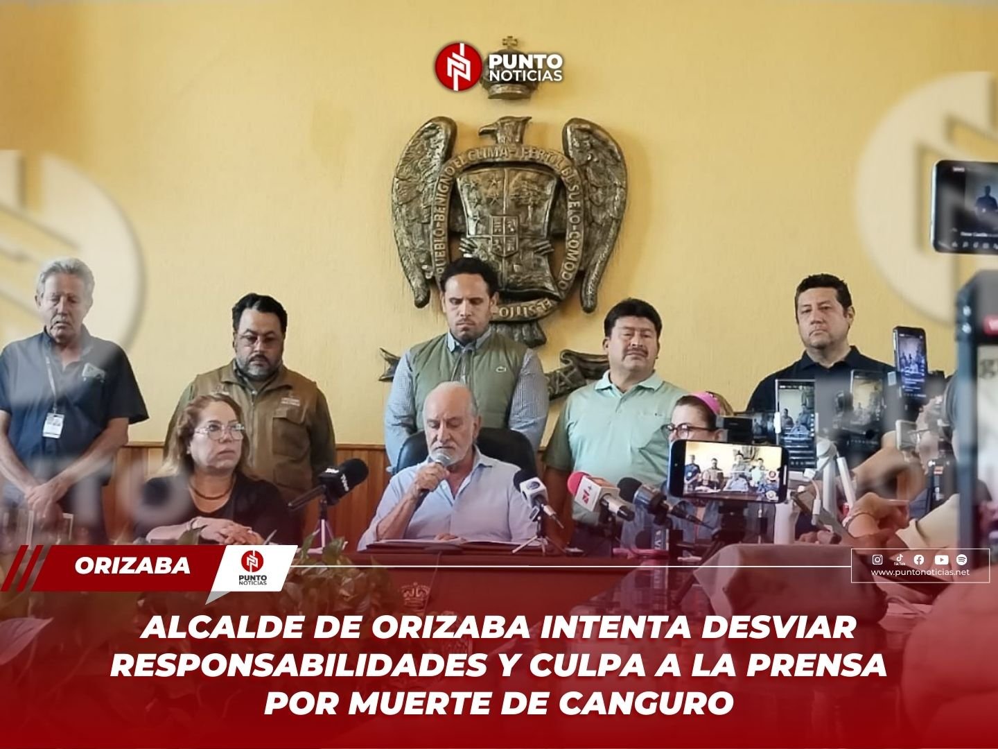 ALCALDE DE ORIZABA INTENTA DESVIAR RESPONSABILIDADES Y CULPA A LA PRENSA POR MUERTE DE CANGURO