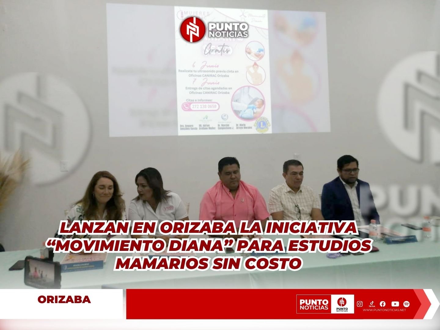 Lanzan en Orizaba la iniciativa “Movimiento Diana” para estudios mamarios sin costo
