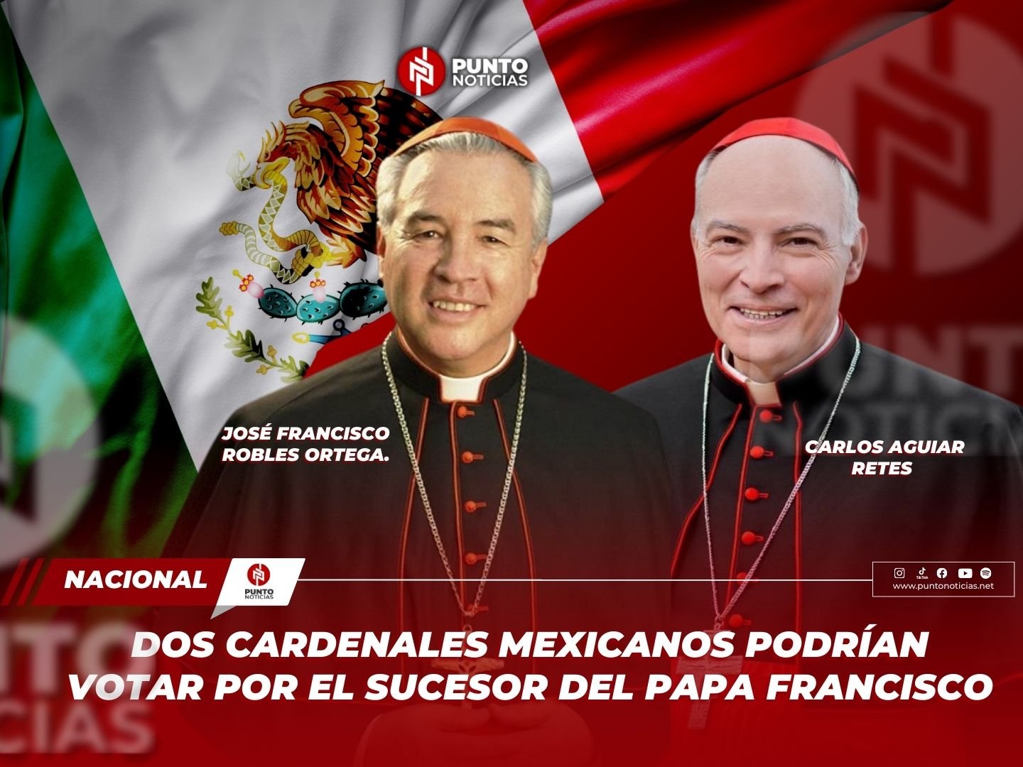 Dos cardenales mexicanos podrían votar por el sucesor del papa Francisco