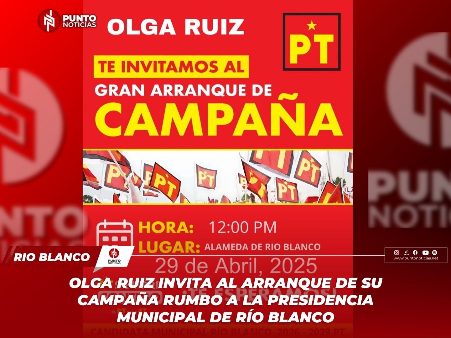 Olga Ruiz invita al arranque de su campaña rumbo a la presidencia municipal de Río Blanco