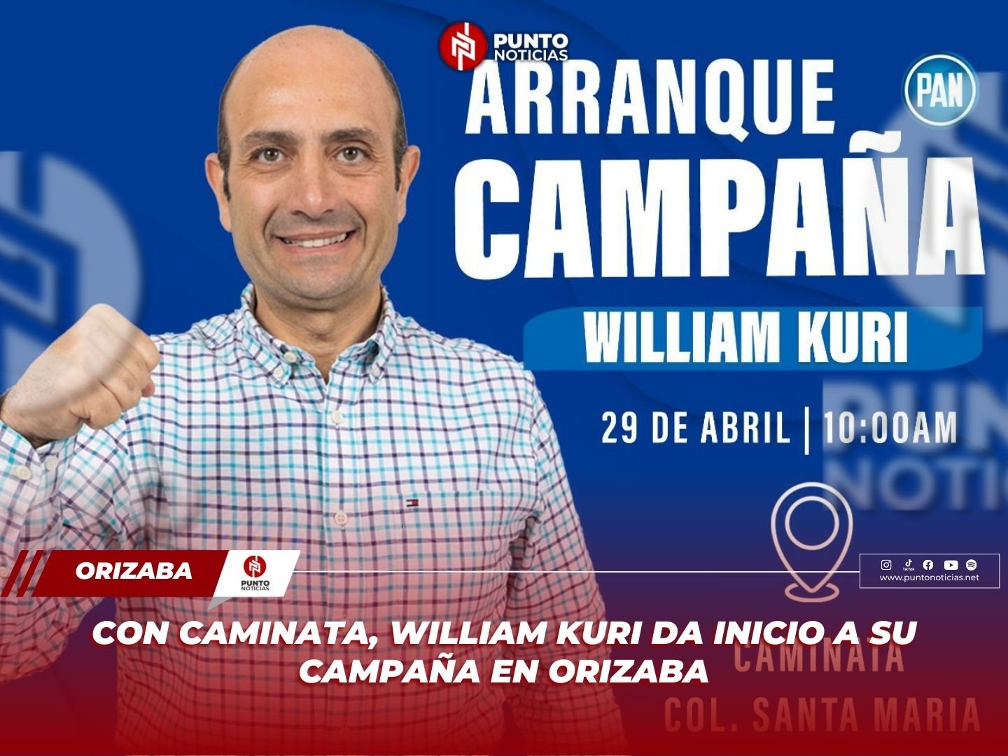 Con caminata, William Kuri da inicio a su campaña en Orizaba