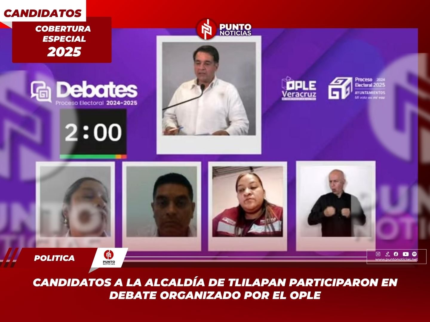 Candidatos a la alcaldía de Tlilapan participaron en debate organizado por el OPLE