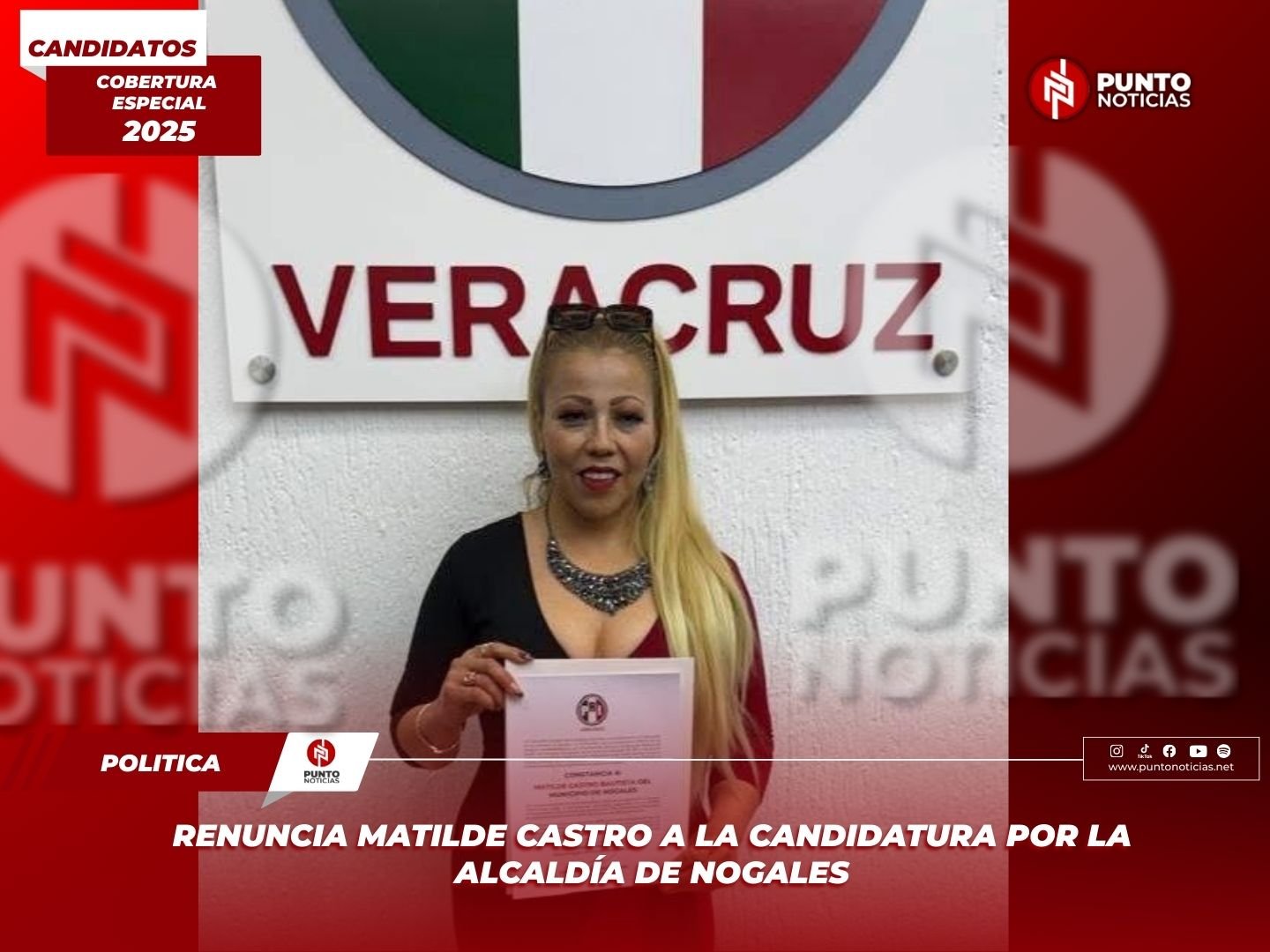 Renuncia Matilde Castro a la candidatura por la alcaldía de Nogales