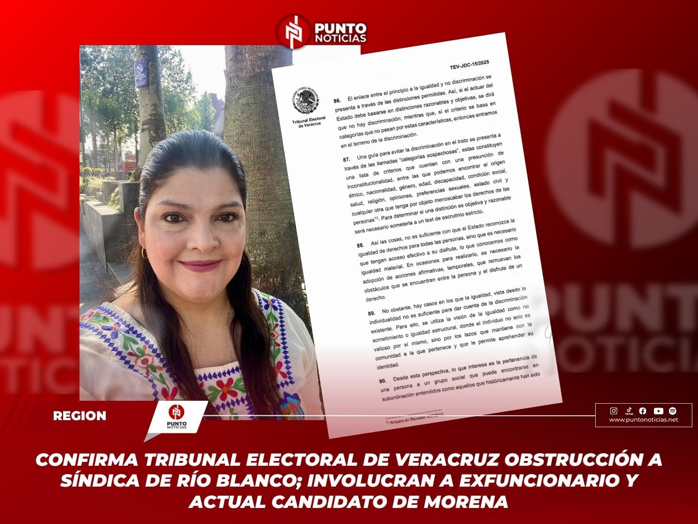 Confirma Tribunal Electoral de Veracruz obstrucción a síndica de Río Blanco; involucran a exfuncionario y actual candidato de Morena