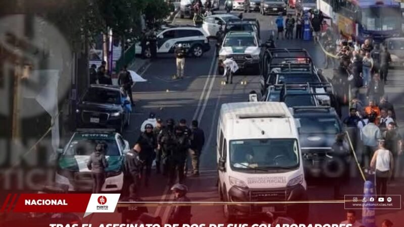 Tras el asesinato de dos de sus colaboradores, Brugada promete que no habrá impunidad