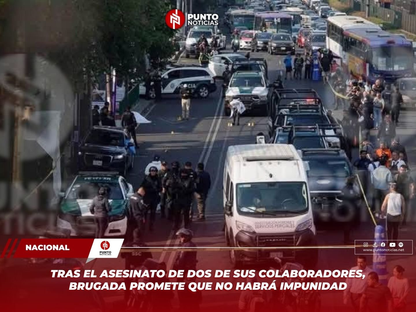 Tras el asesinato de dos de sus colaboradores, Brugada promete que no habrá impunidad