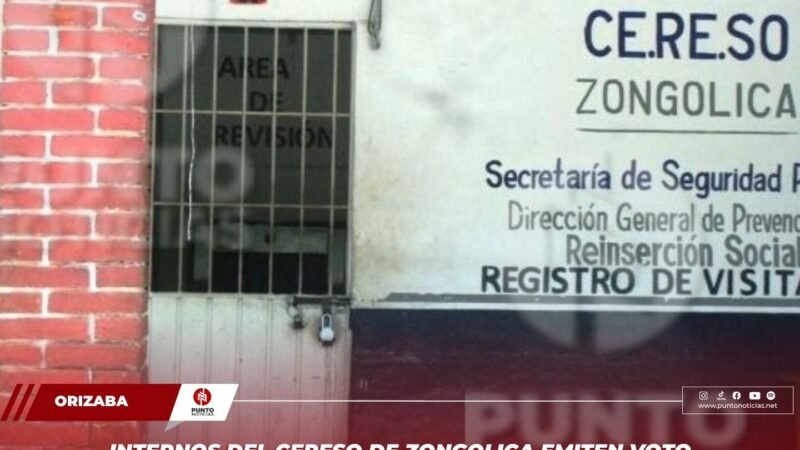 Internos del Cereso de Zongolica emiten voto anticipado para elección de alcaldes