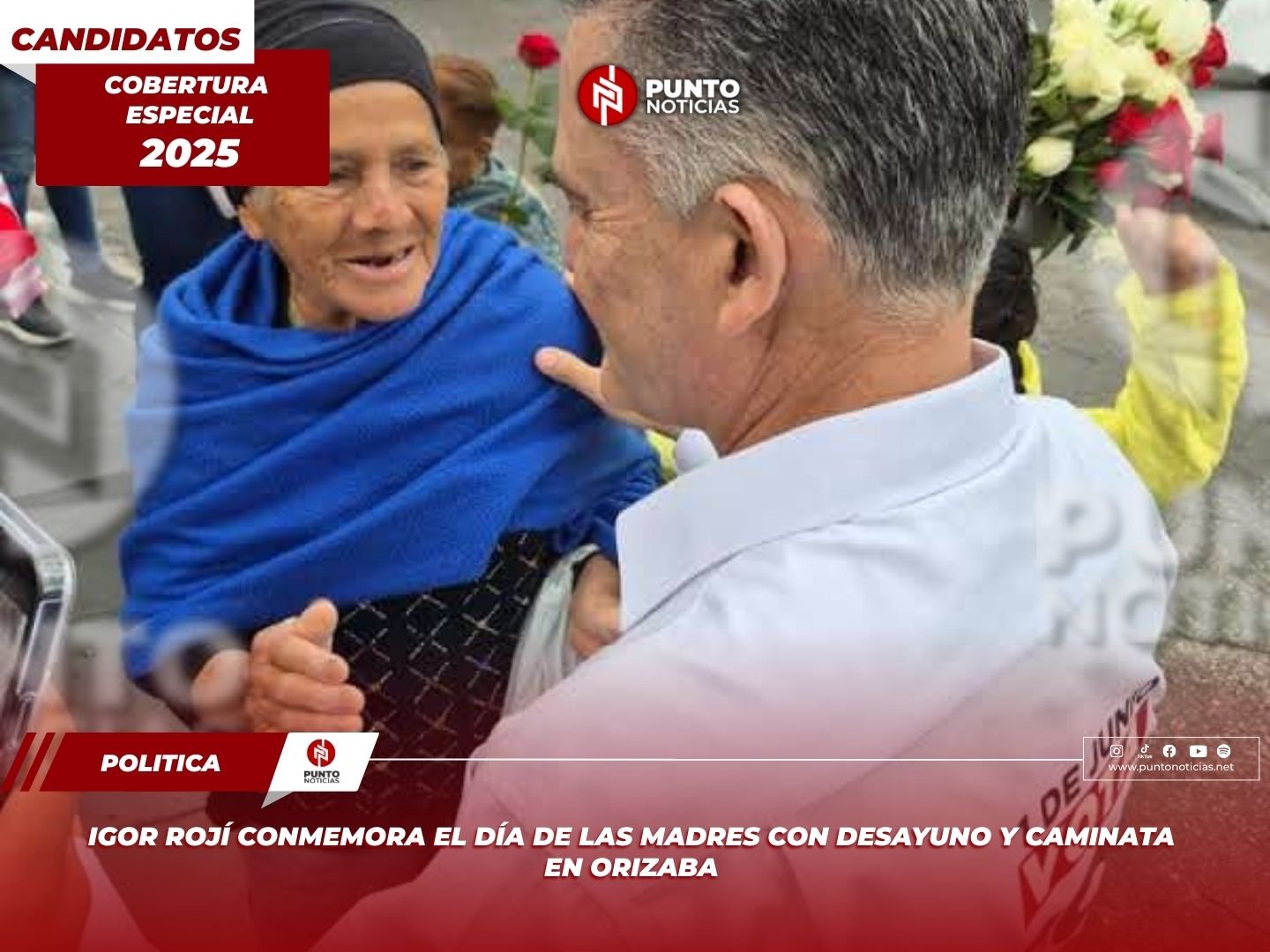Igor Rojí conmemora el Día de las Madres con desayuno y caminata en Orizaba