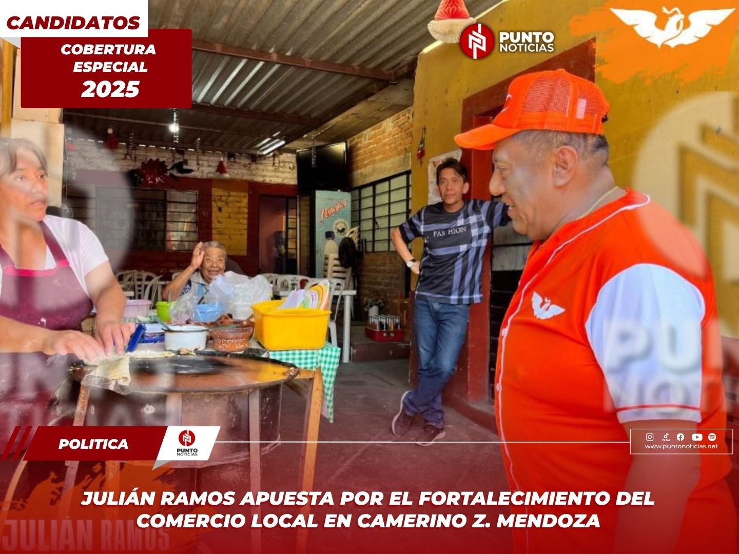 Julián Ramos apuesta por el fortalecimiento del comercio local en Camerino Z. Mendoza