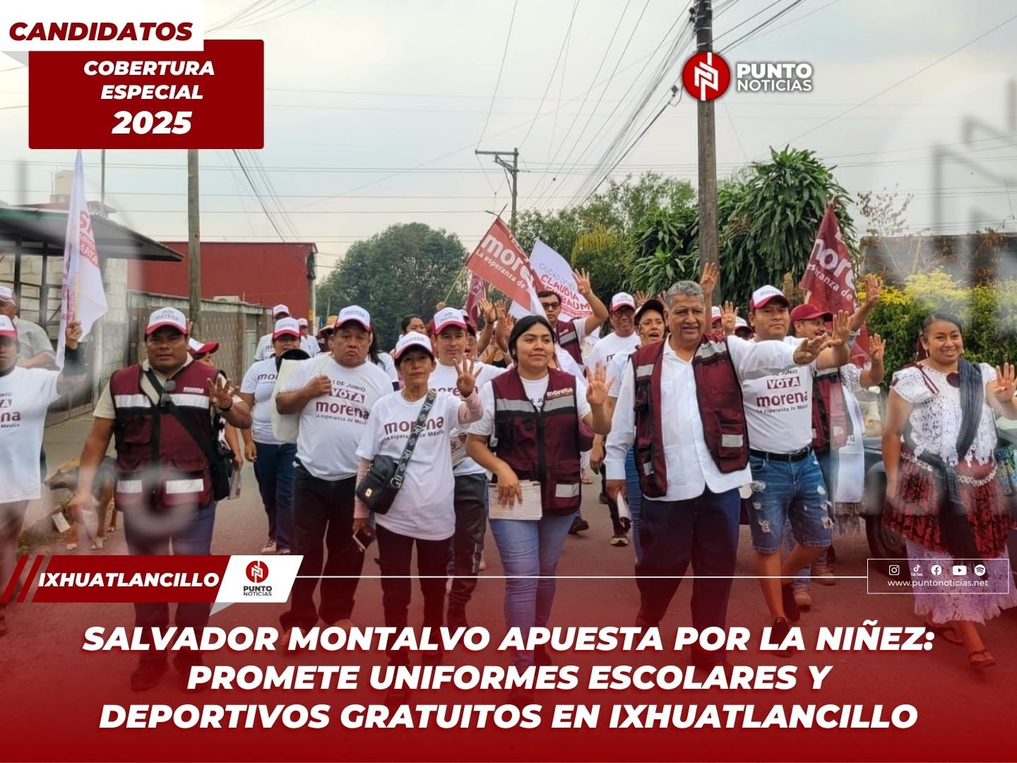 Salvador Montalvo apuesta por la niñez: promete uniformes escolares y deportivos gratuitos en Ixhuatlancillo