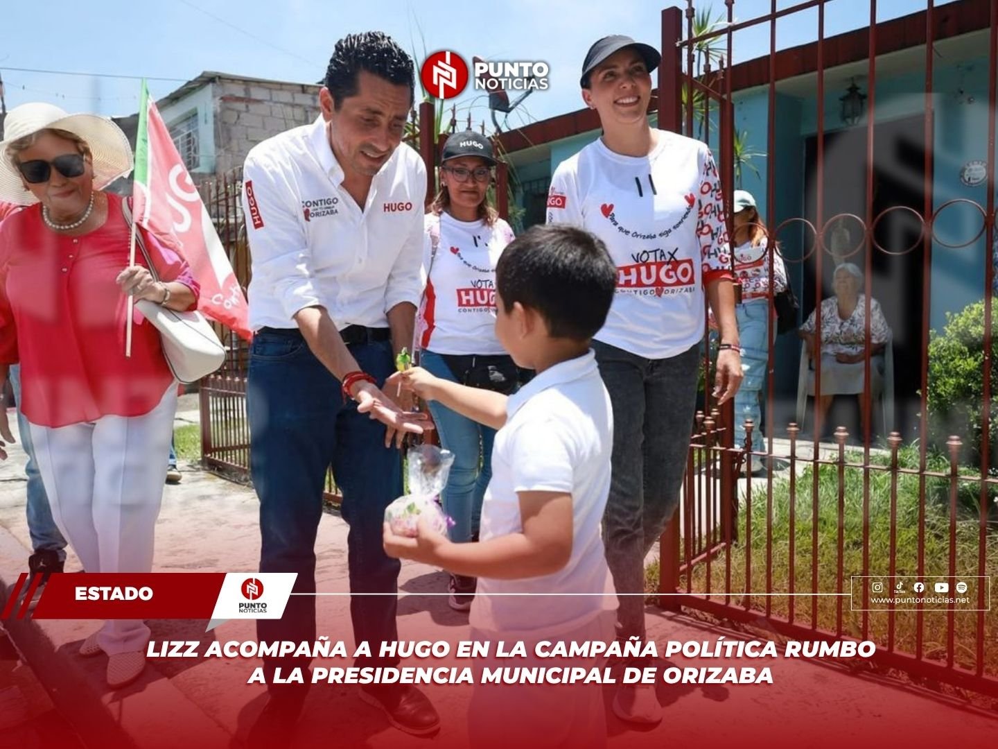 Lizz acompaña a Hugo en la campaña política rumbo a la presidencia municipal de Orizaba