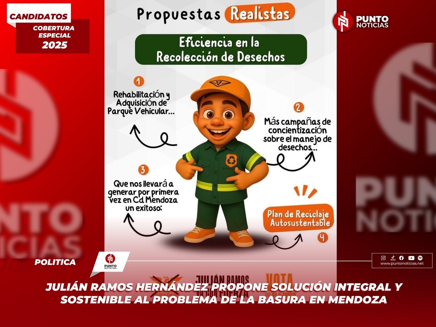 Julián Ramos Hernández propone solución integral y sostenible al problema de la basura en Mendoza