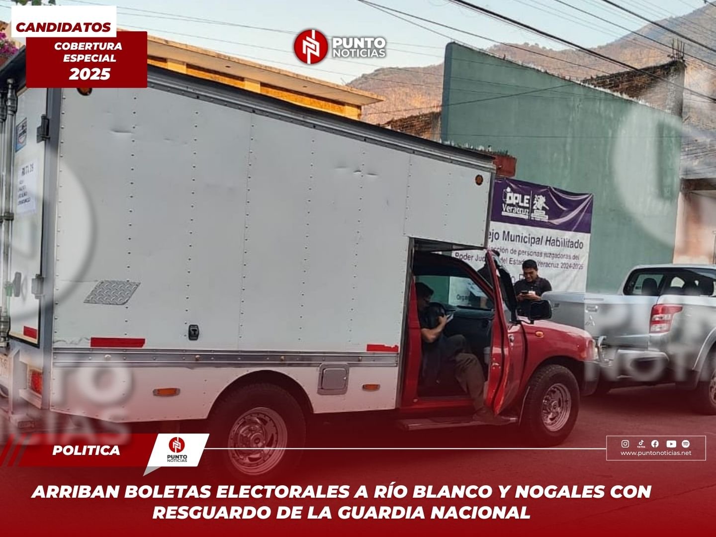 Arriban boletas electorales a Río Blanco y Nogales con resguardo de la Guardia Nacional