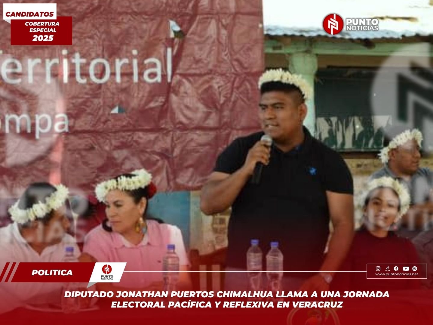 Diputado Jonathan Puertos Chimalhua llama a una jornada electoral pacífica y reflexiva en Veracruz
