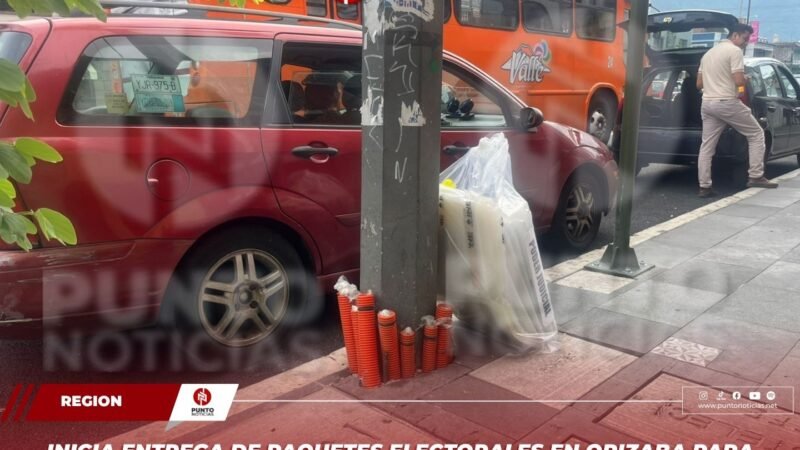 Inicia entrega de paquetes electorales en Orizaba para comicios del 1 de junio