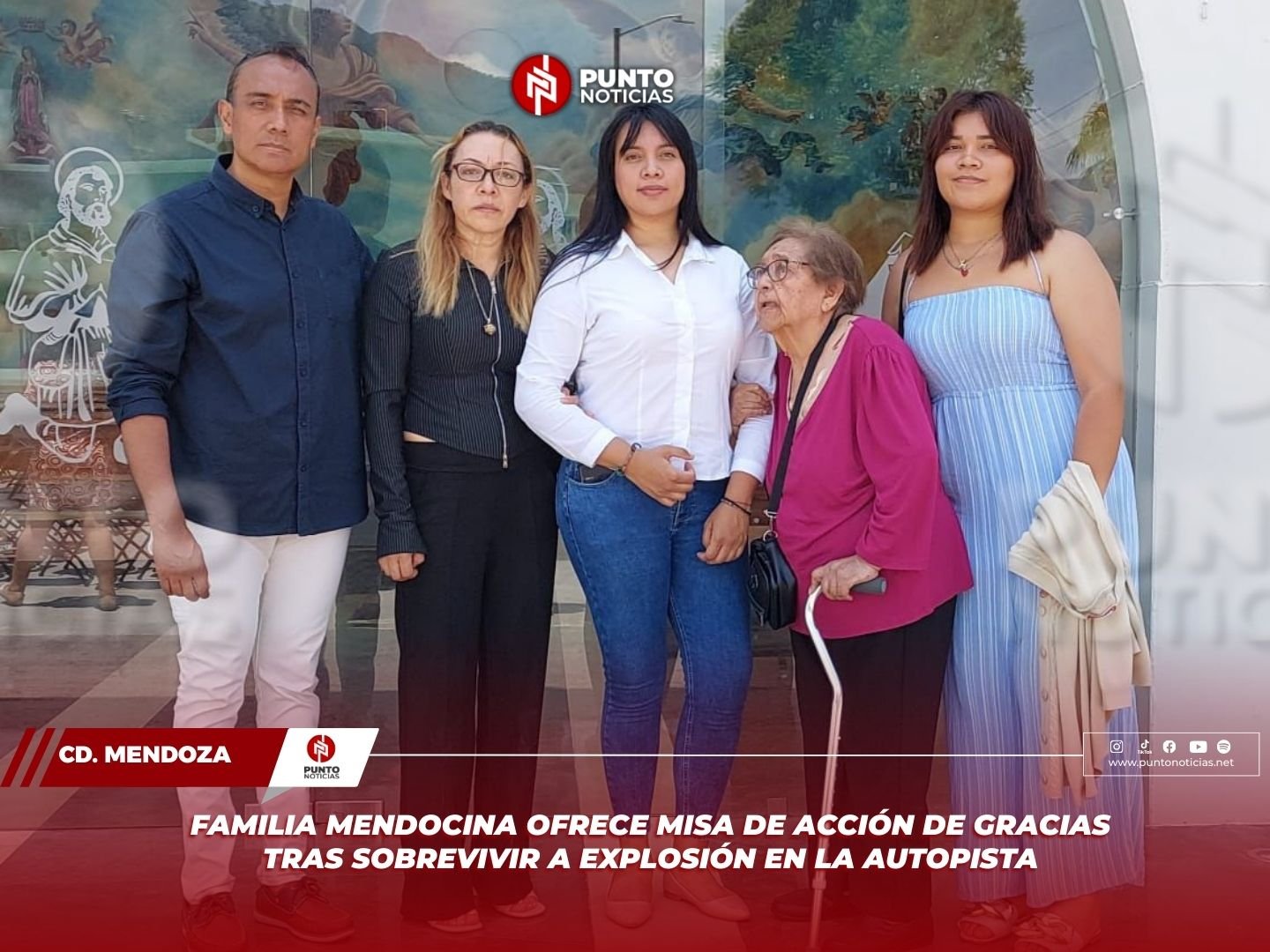 Familia mendocina ofrece misa de acción de gracias tras sobrevivir a explosión en la autopista