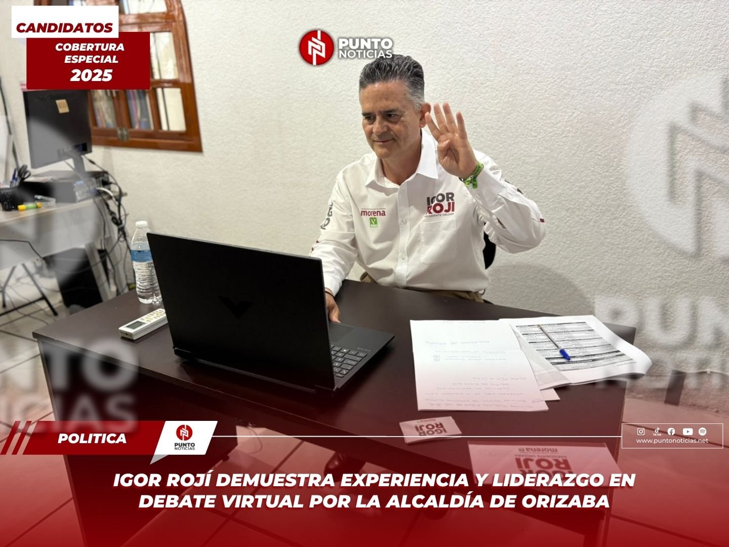 Igor Rojí demuestra experiencia y liderazgo en debate virtual por la alcaldía de Orizaba