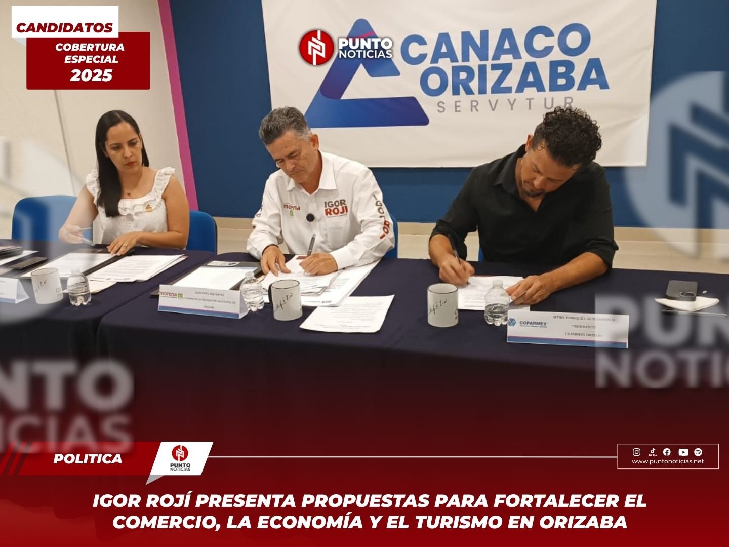Igor Rojí presenta propuestas para fortalecer el comercio, la economía y el turismo en Orizaba