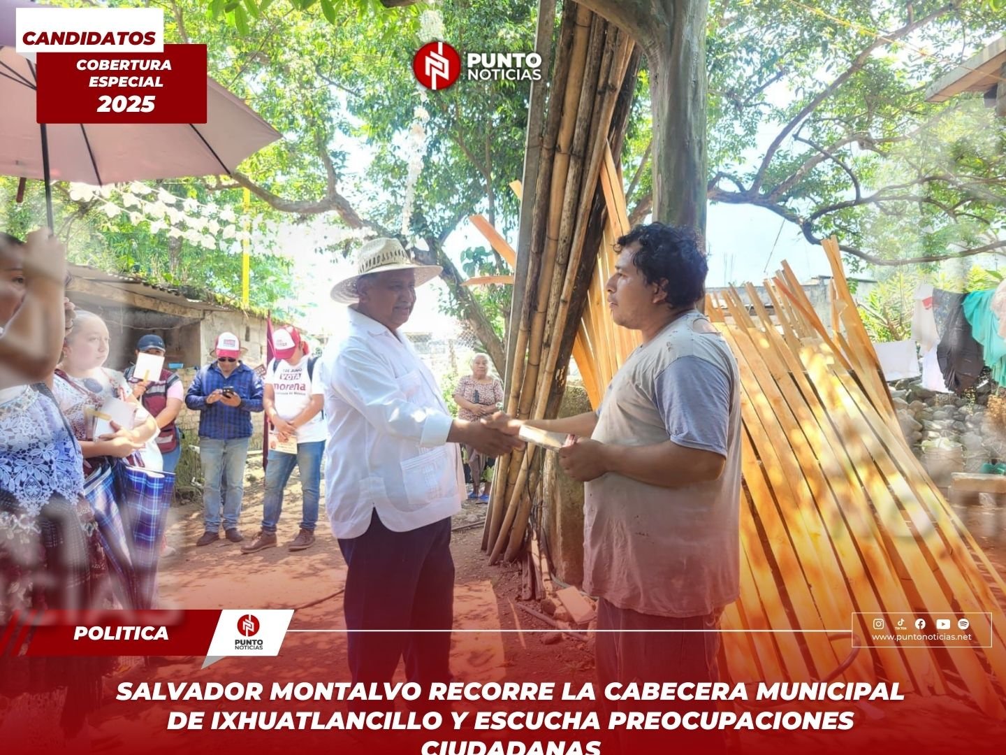 Salvador Montalvo recorre la cabecera municipal de Ixhuatlancillo y escucha preocupaciones ciudadanas