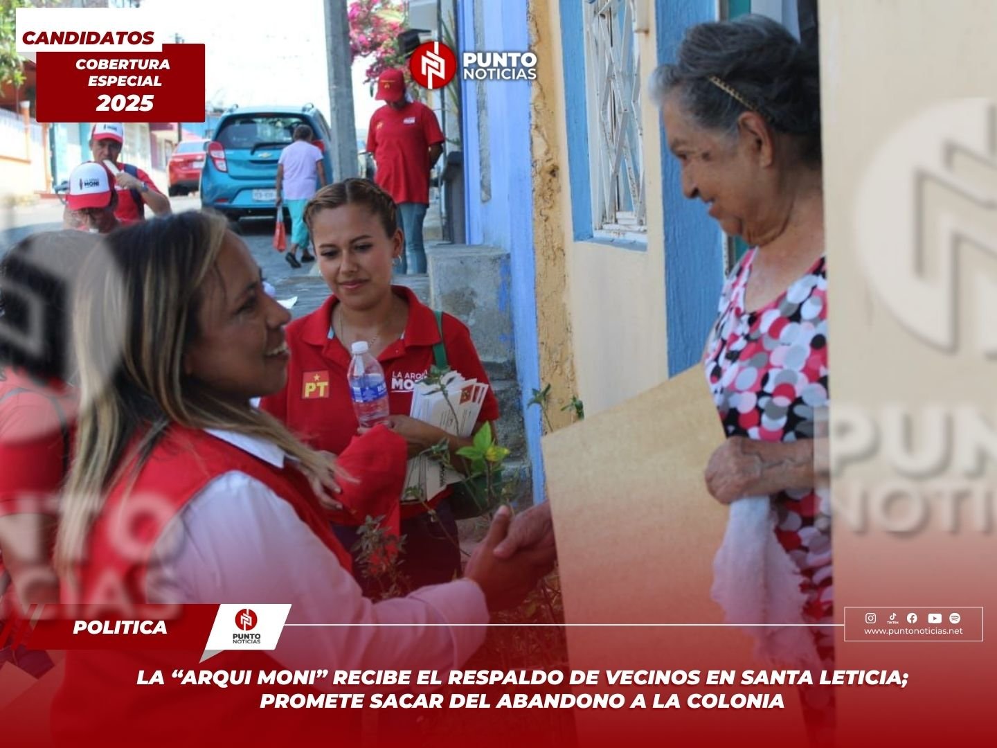 La “Arqui Moni” recibe el respaldo de vecinos en Santa Leticia; promete sacar del abandono a la colonia