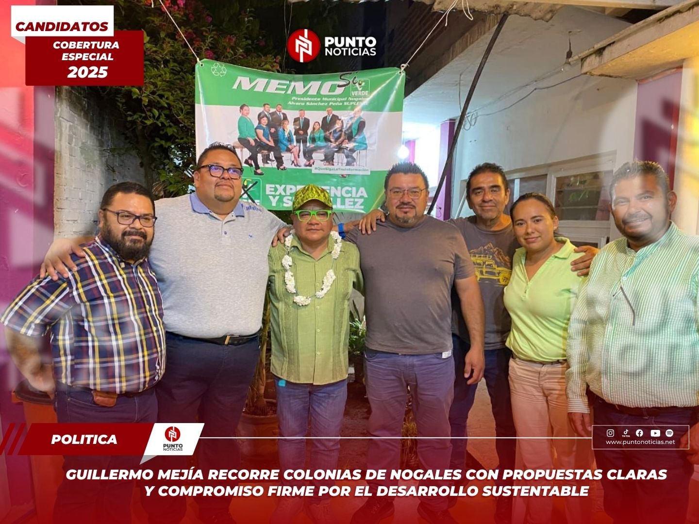 Guillermo Mejía recorre colonias de Nogales con propuestas claras y compromiso firme por el desarrollo sustentable