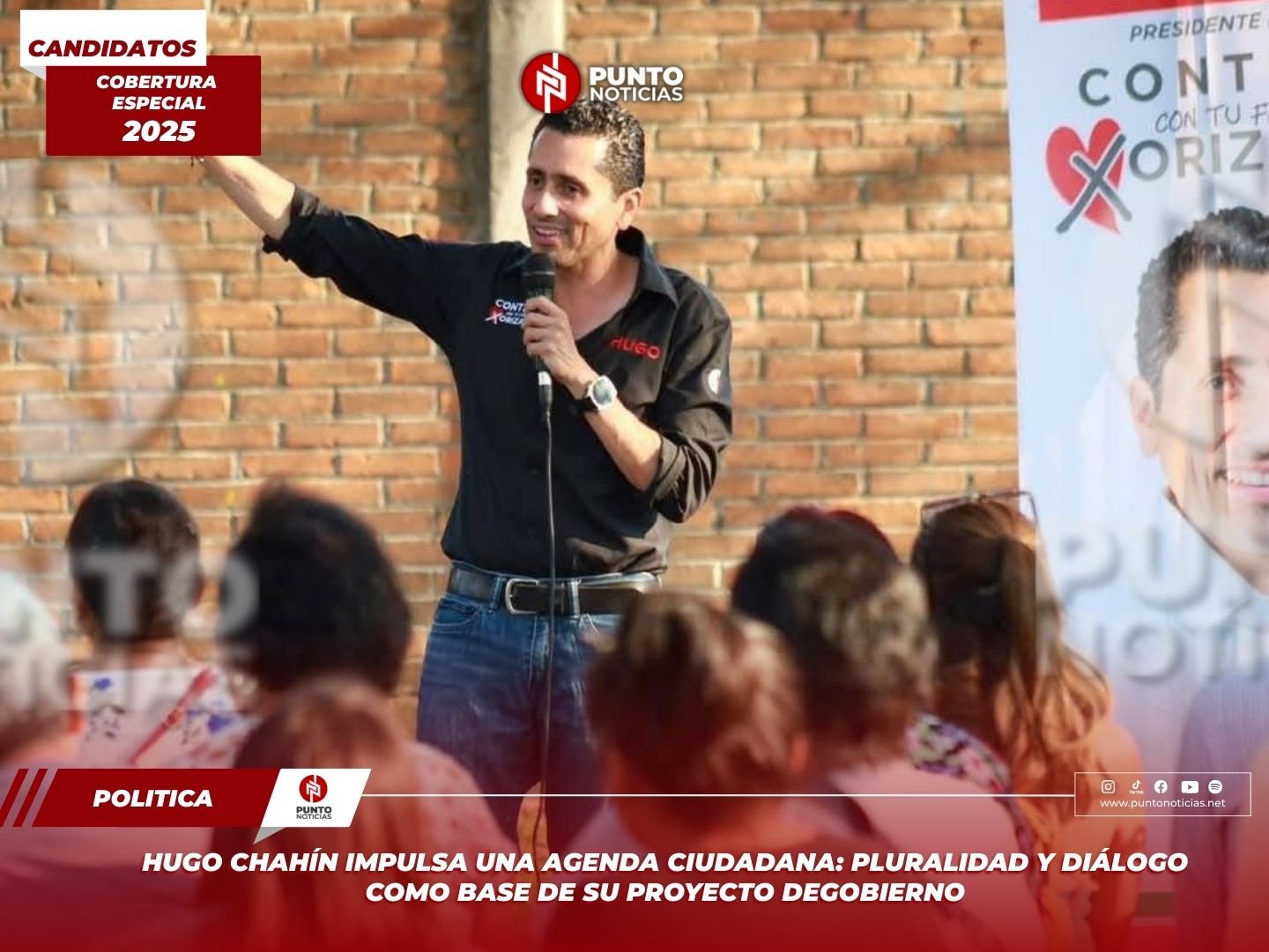 Hugo Chahín impulsa una agenda ciudadana: pluralidad y diálogo como base de su proyecto degobierno