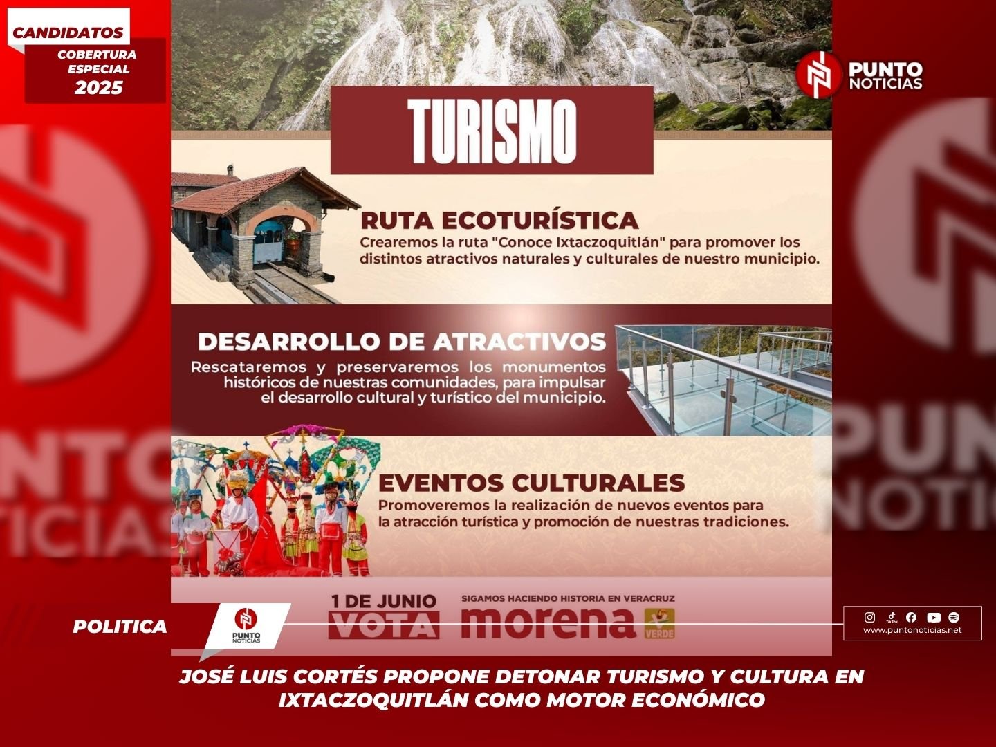 José Luis Cortés propone detonar turismo y cultura en Ixtaczoquitlán como motor económico
