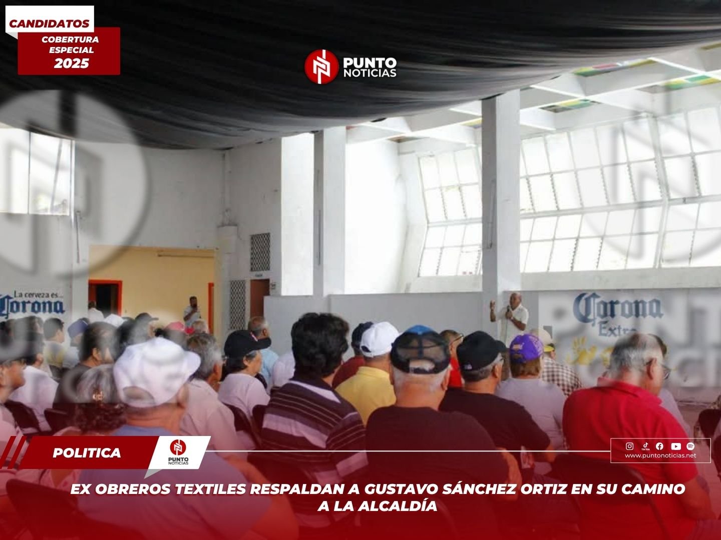 Ex obreros textiles respaldan a Gustavo Sánchez Ortiz en su camino a la alcaldía