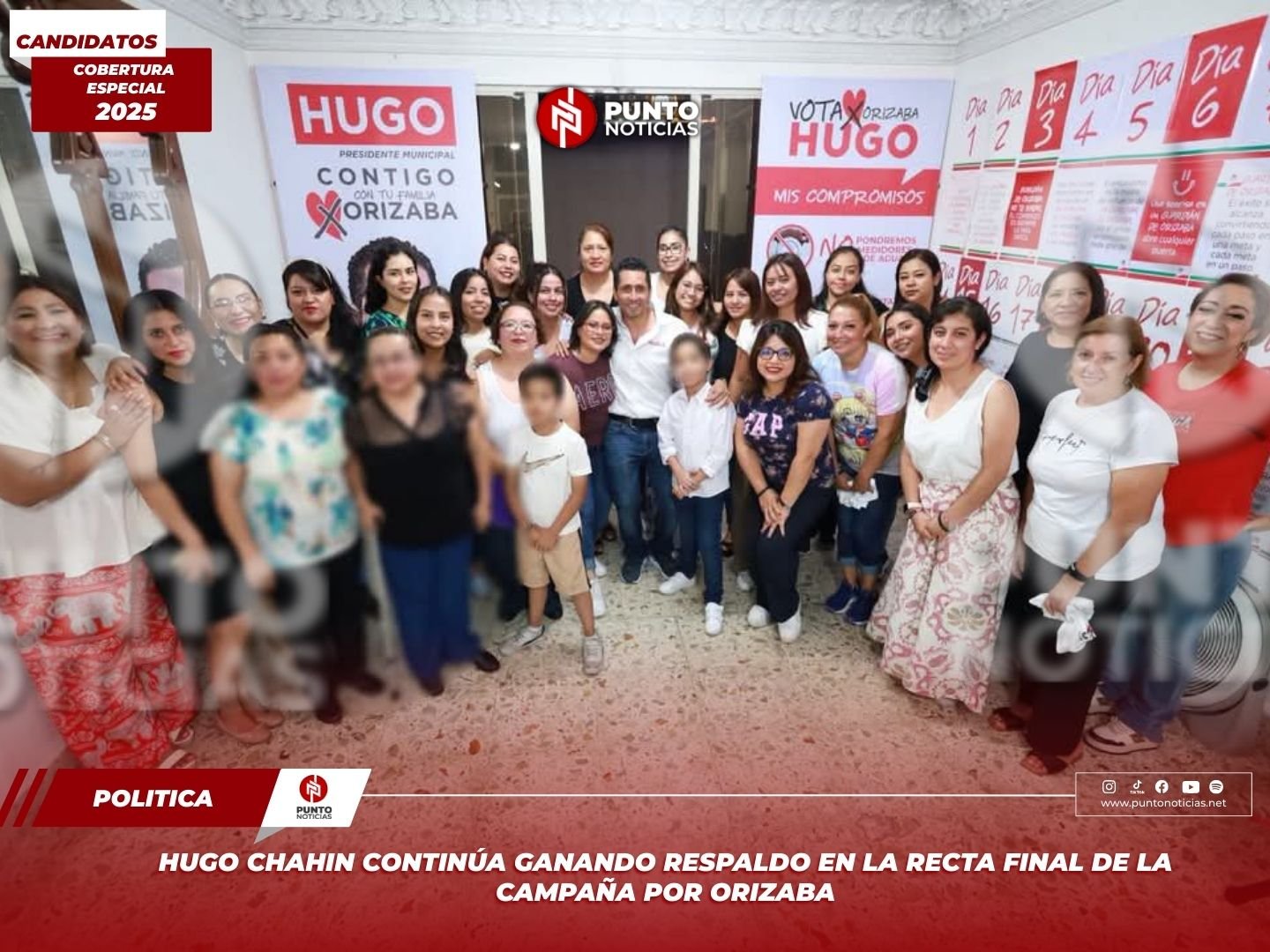 Hugo Chahin continúa ganando respaldo en la recta final de la campaña por Orizaba