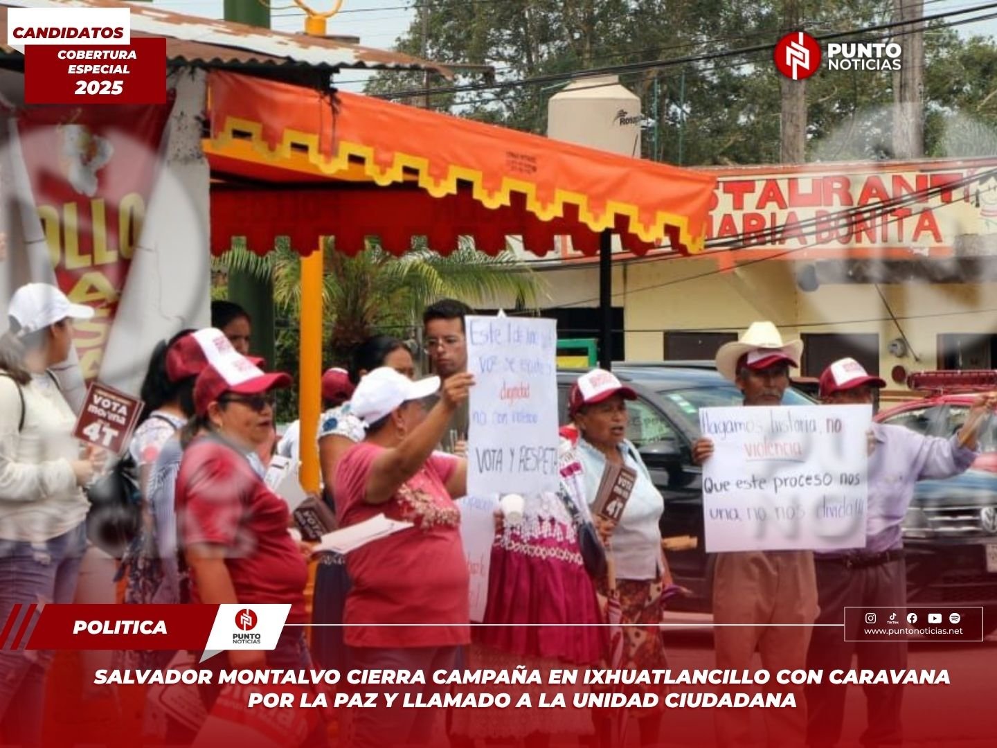 Salvador Montalvo cierra campaña en Ixhuatlancillo con Caravana por la Paz y llamado a la unidad ciudadana