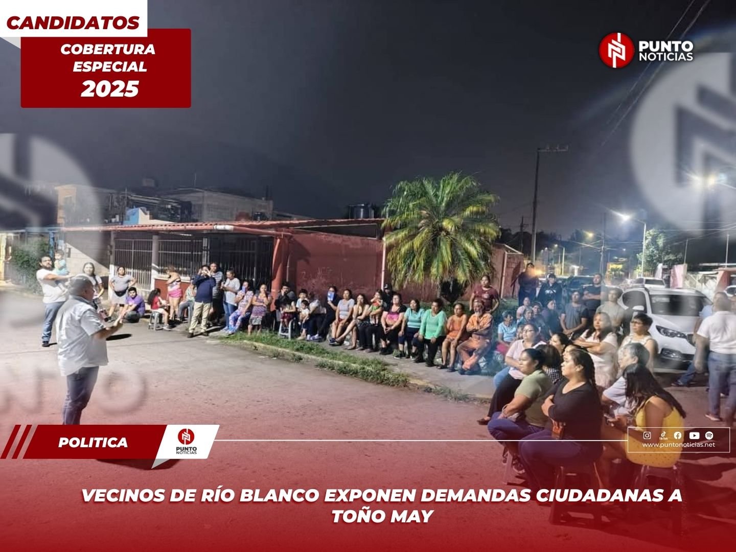 Vecinos de Río Blanco exponen demandas ciudadanas a Toño May
