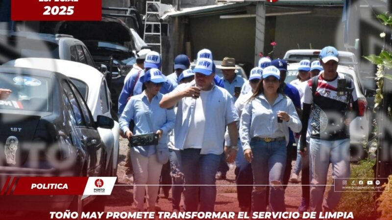 Toño May promete transformar el servicio de limpia pública en Río Blanco
