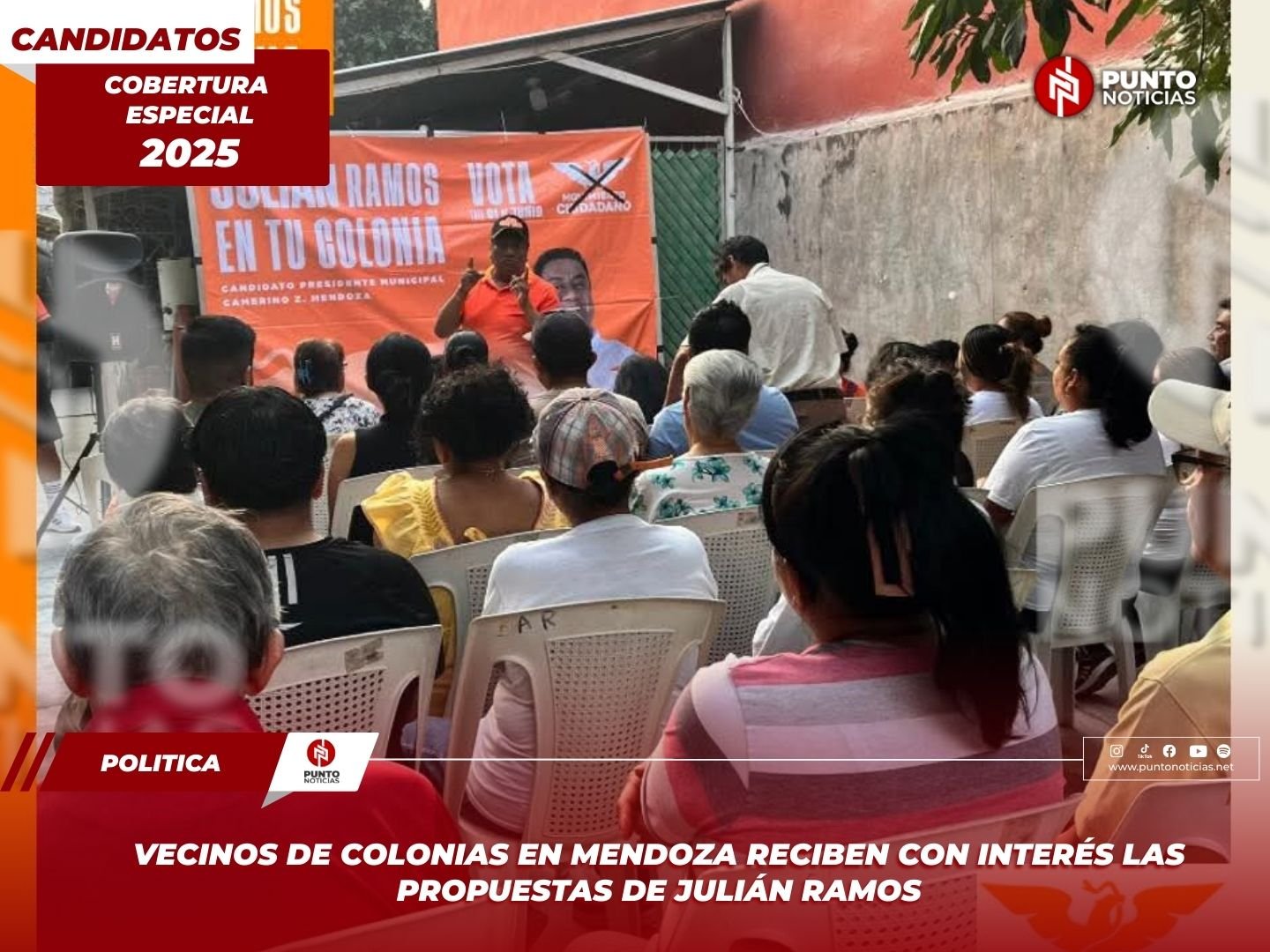 Vecinos de colonias en Mendoza reciben con interés las propuestas de Julián Ramos