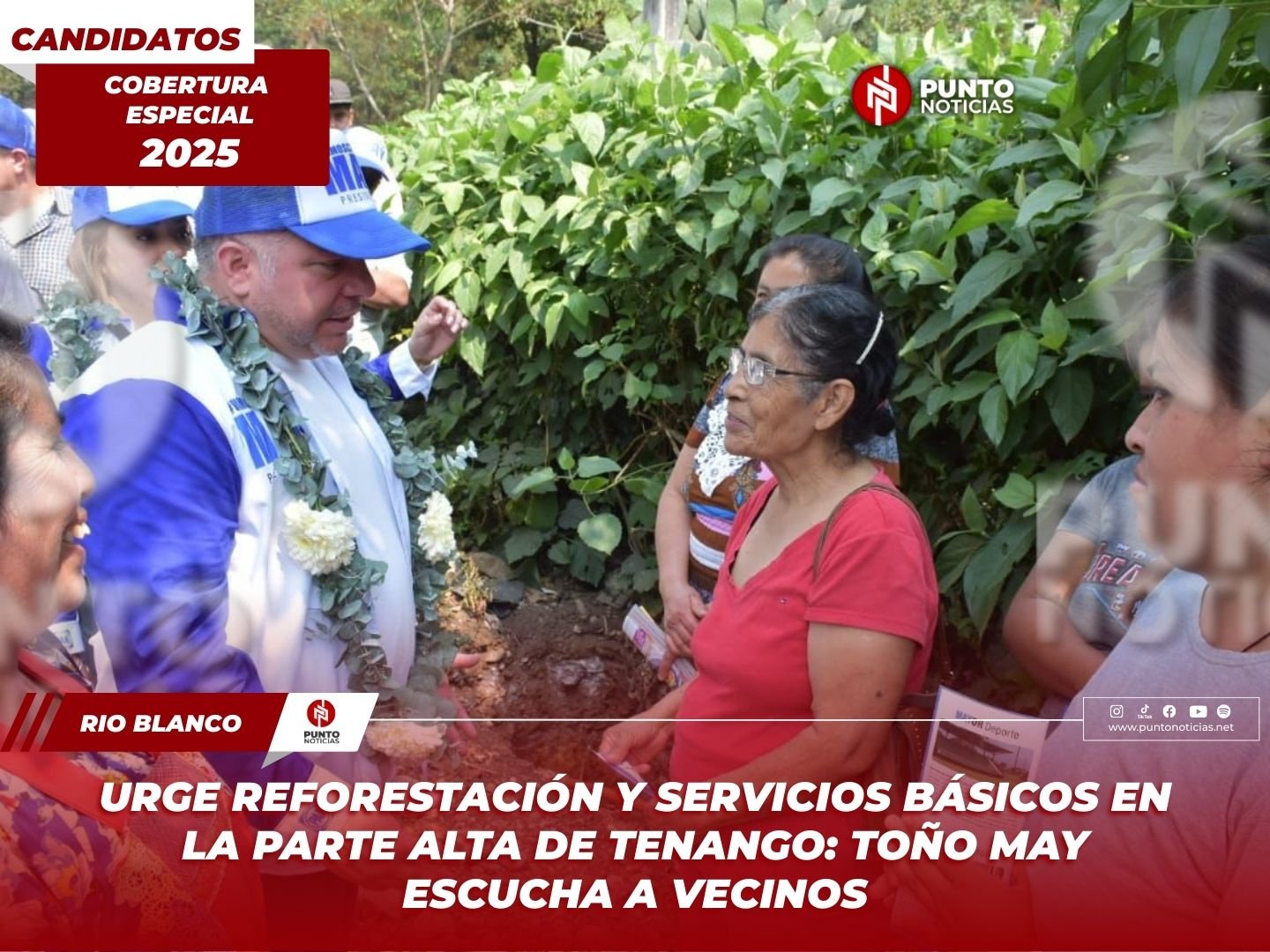 Urge reforestación y servicios básicos en la parte alta de Tenango: Toño May escucha a vecinos